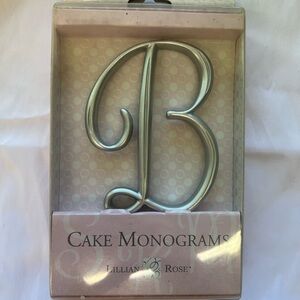 Lillian Rose Silver Cake Monogram Topper